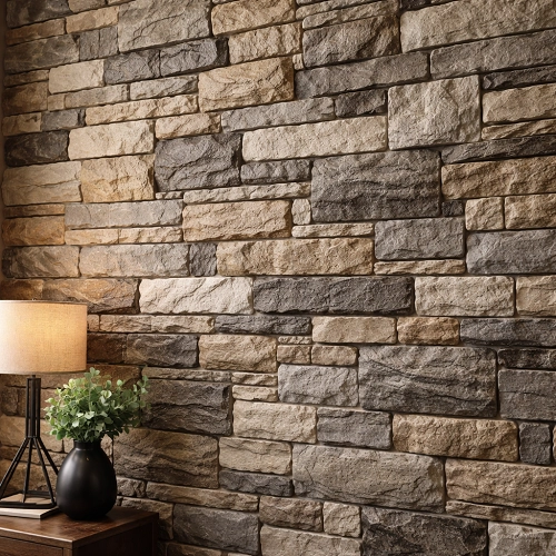 Realistic 3D PU Stone Wall Tile