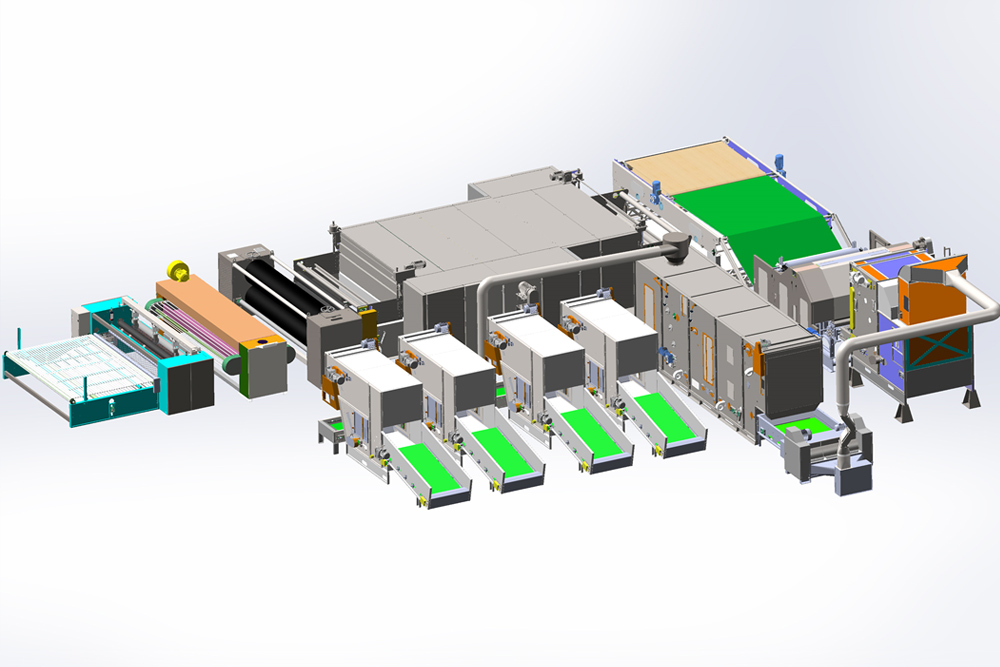 HJ-Non glue fiber production line