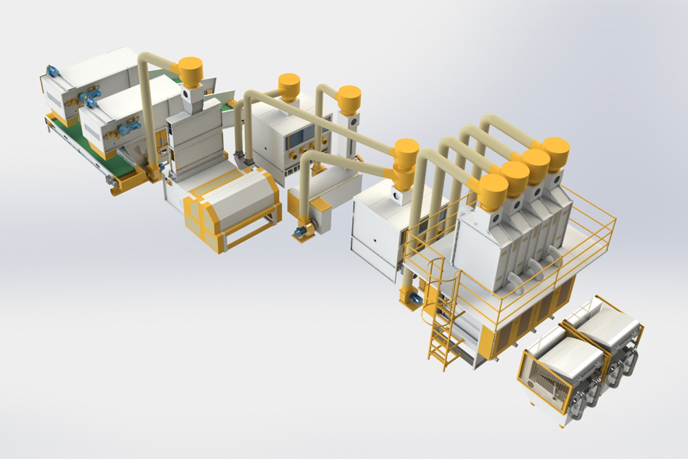 HJ-900 Automatic weighing pillow filling assembly line