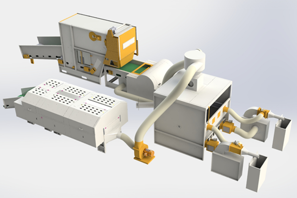 HJ-500 type storage box assembly line+Sponge crusher machine
