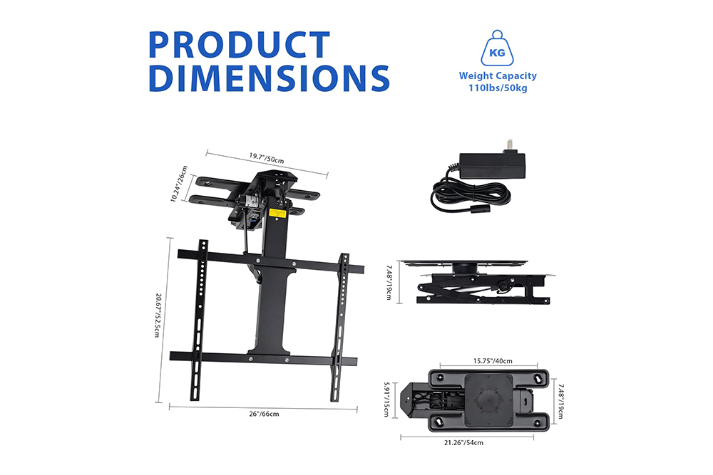 Electric Adjustable Ceiling TV Mount 2