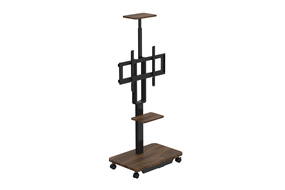 Single motor mobile cart TV stand