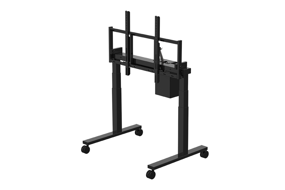 Mobile cart TV stand dual motor