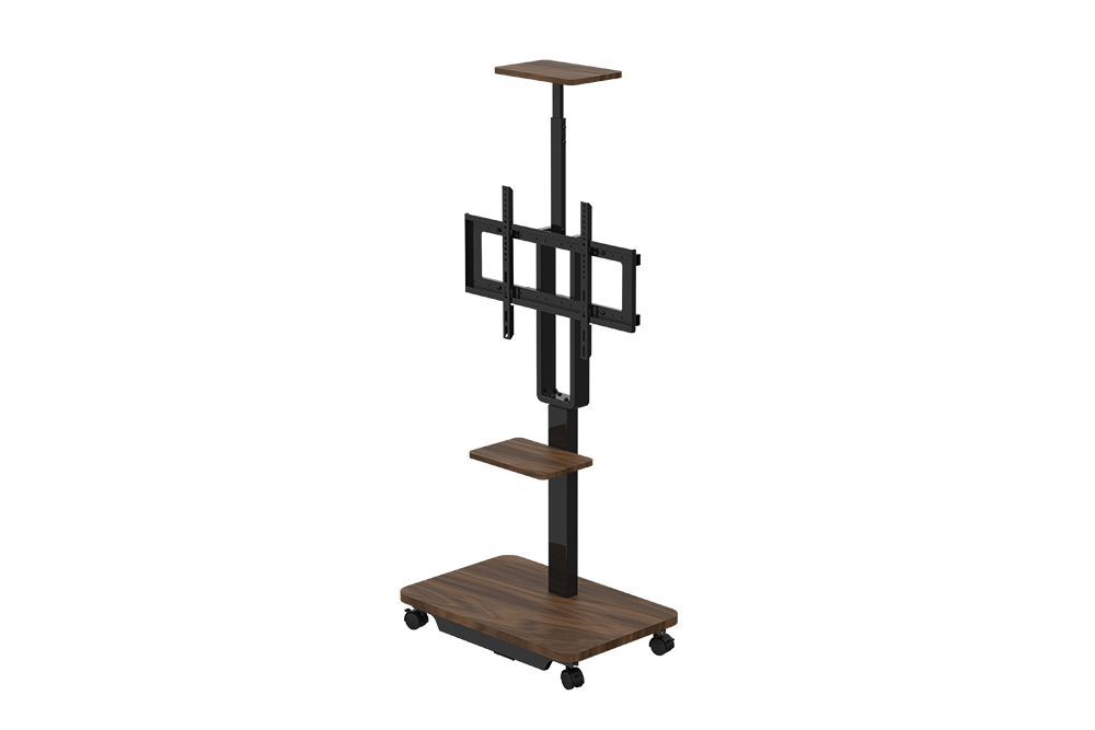 Single motor mobile cart TV stand