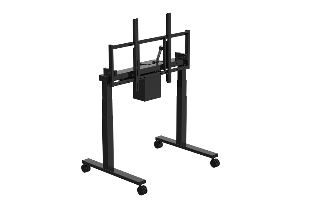 Mobile cart TV stand dual motor