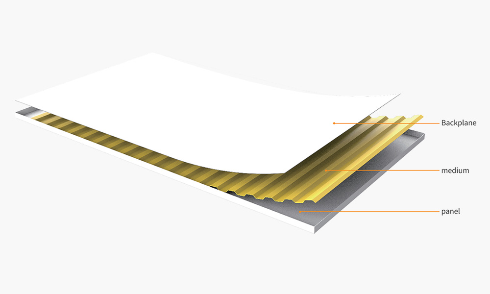 White Roller Coated Corrugated Board