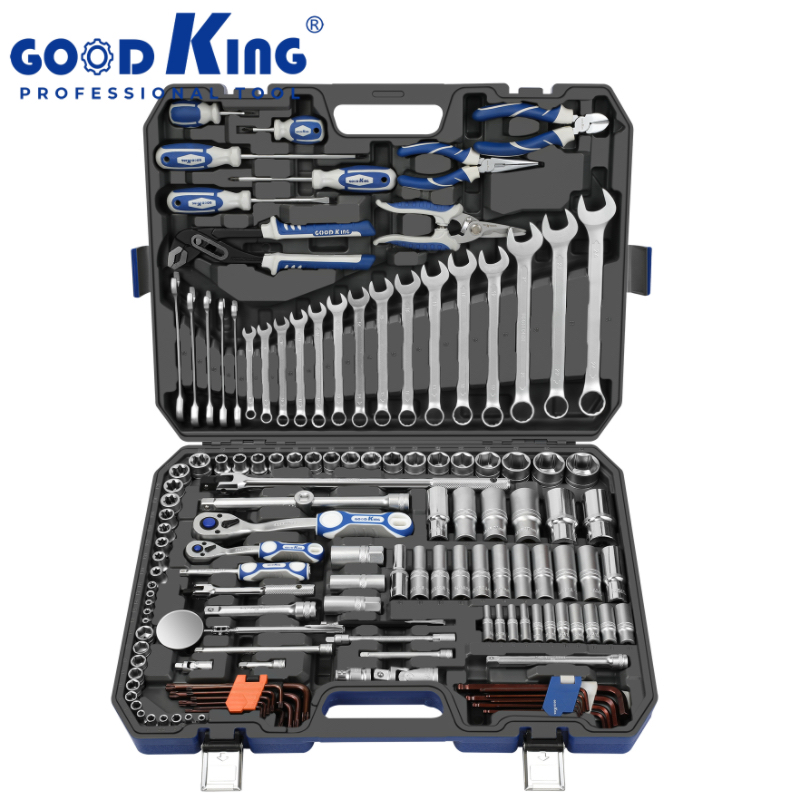 GOODKING-1/2"&1/4"Drive Socket Set &Household Tool Sets 222 Pcs,CR-V Steel-11451