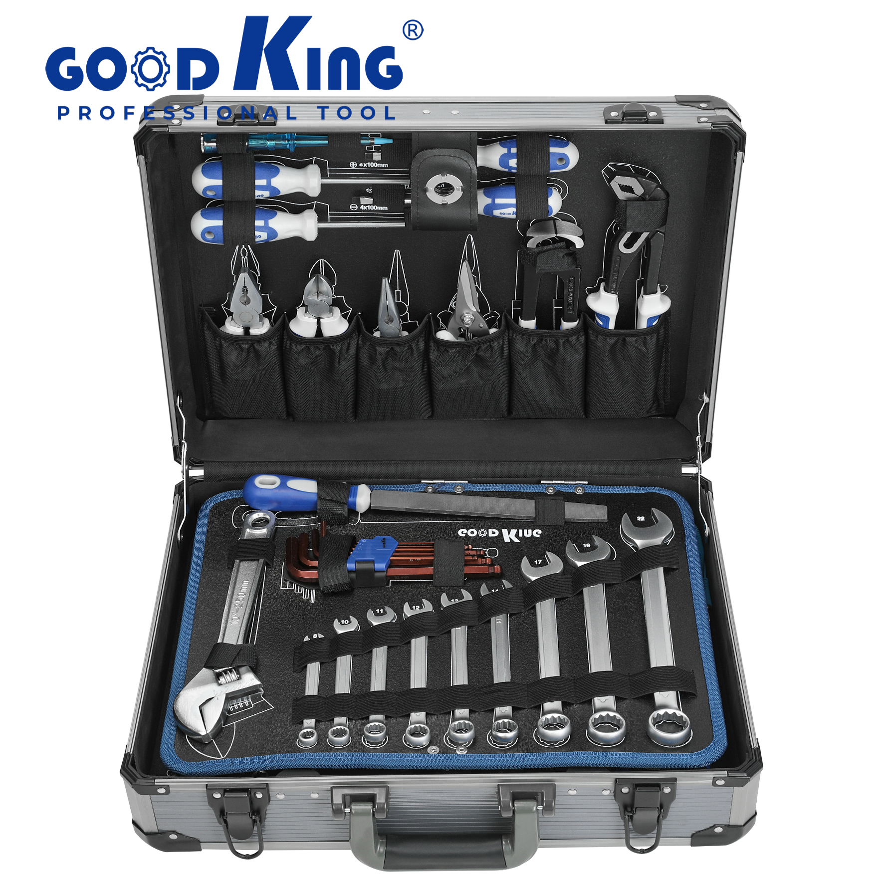 1/2"&1/4"Drive Socket Set & Household Tool Sets 127 Pcs,CR-V Steel (Aluminum Box)-11271