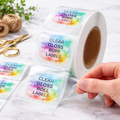 Clear Gloss BOPP Roll Labels