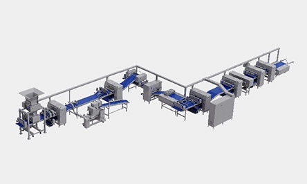 起酥面片生产线布局