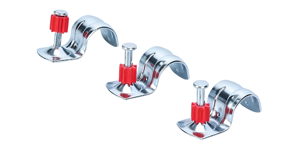 3/4-inch (approx. 1.9 cm) EMT conduit with 1-inch (approx. 2.5 cm) powder-actuated fasteners; conduit clamps with drive pins, suitable for power tools (50 per box, PDCC100FO75)