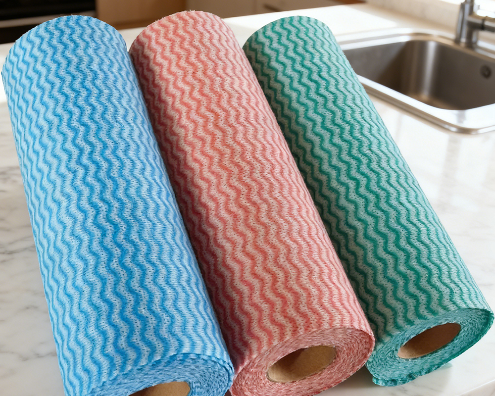 Wavy-textured Spunlace Kitchen Wipes