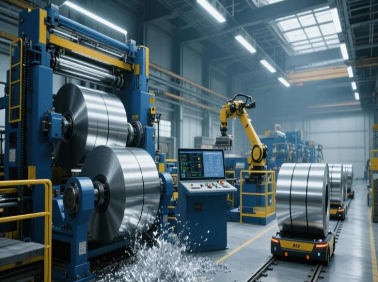 Coil slitting cutting line