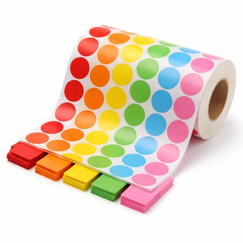 Coloured Sticky Labels On A Roll