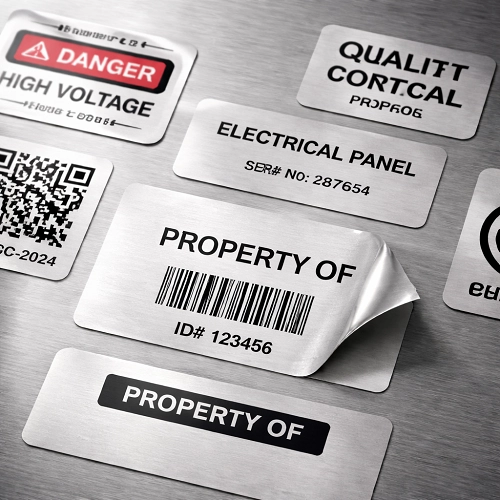 Adhesive Backed Aluminum Labels