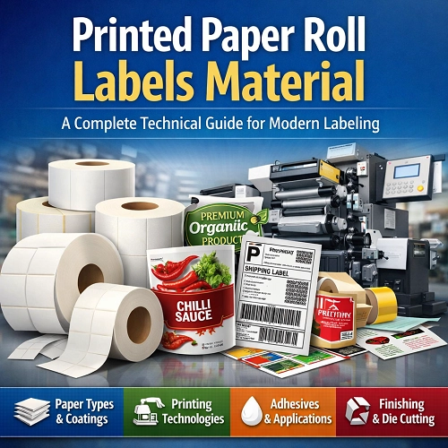 Printed Paper Roll Labels Material
