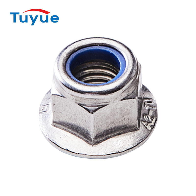 Hex nylon lock nut with serration