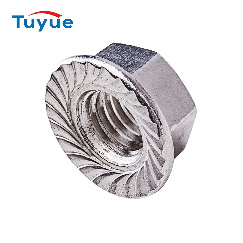 Flange hex nut DIN 6923 with serration  with Serration
