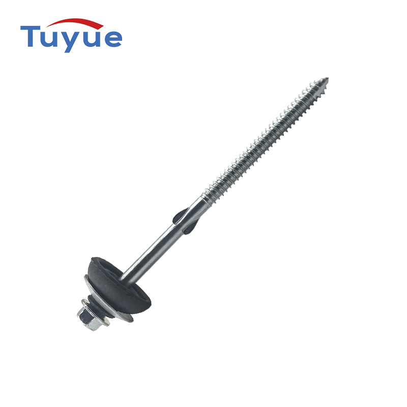 Hex Washer Head Zinc Plated Self Drilling Screws With Wings and EPDM Washers