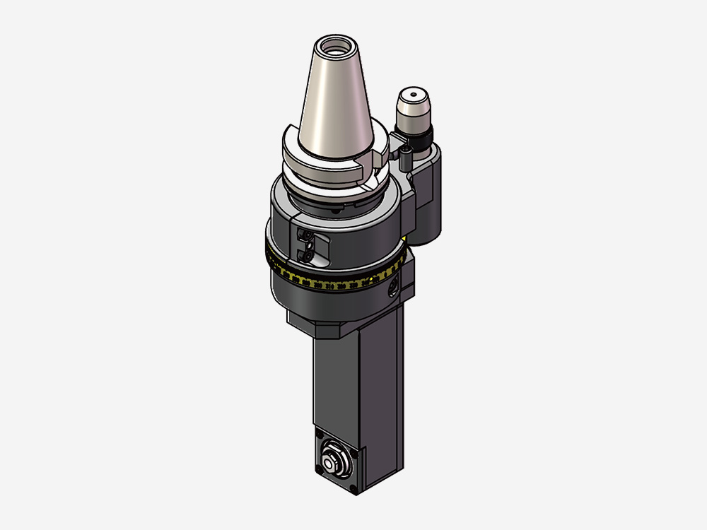 Eccentric angled head