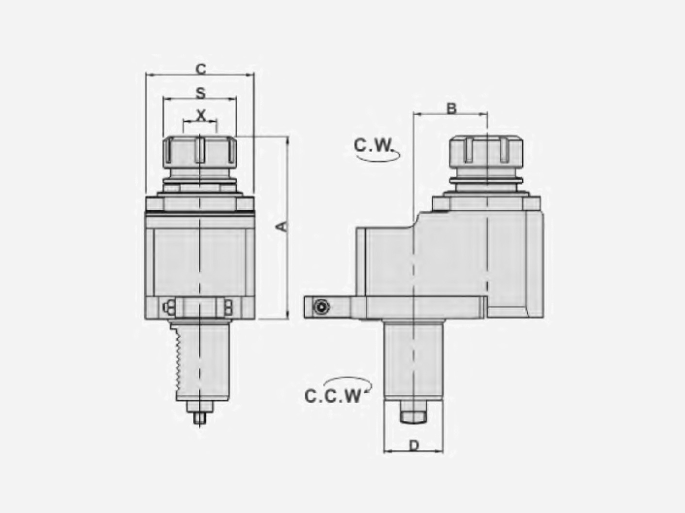 AXIAL DRILLING AND MILLING HEADS