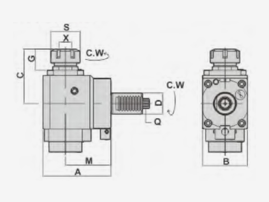 RADIAL MILLING AND DRILLING HEADS FORWARD