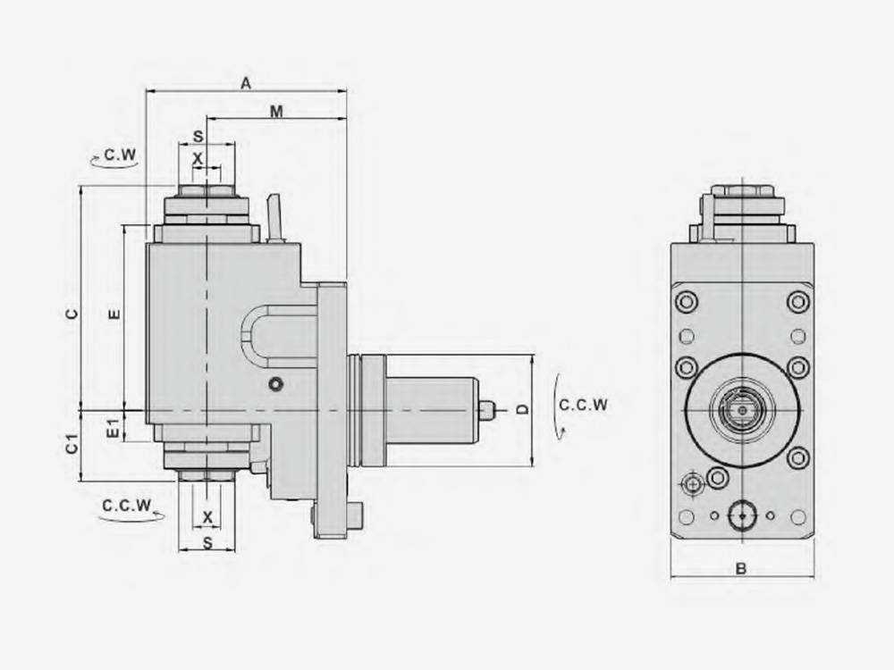 H TYPE MILLING DRILLING HEAD DOUBLE HEADS