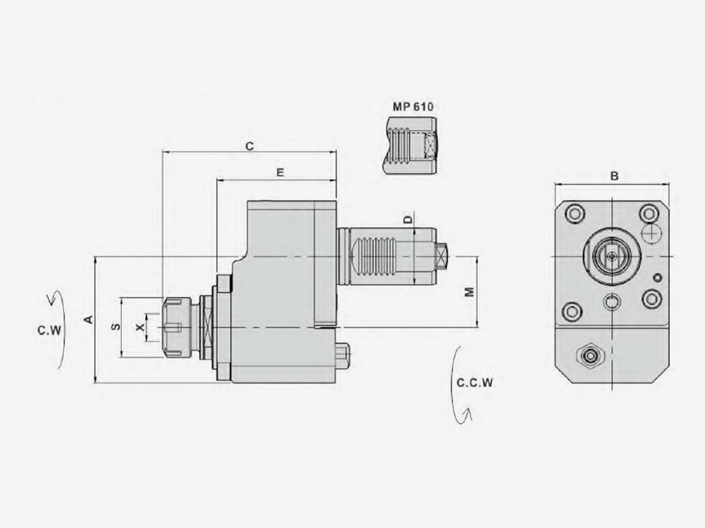 V TYPE TAPPING HEAD OFFSET
