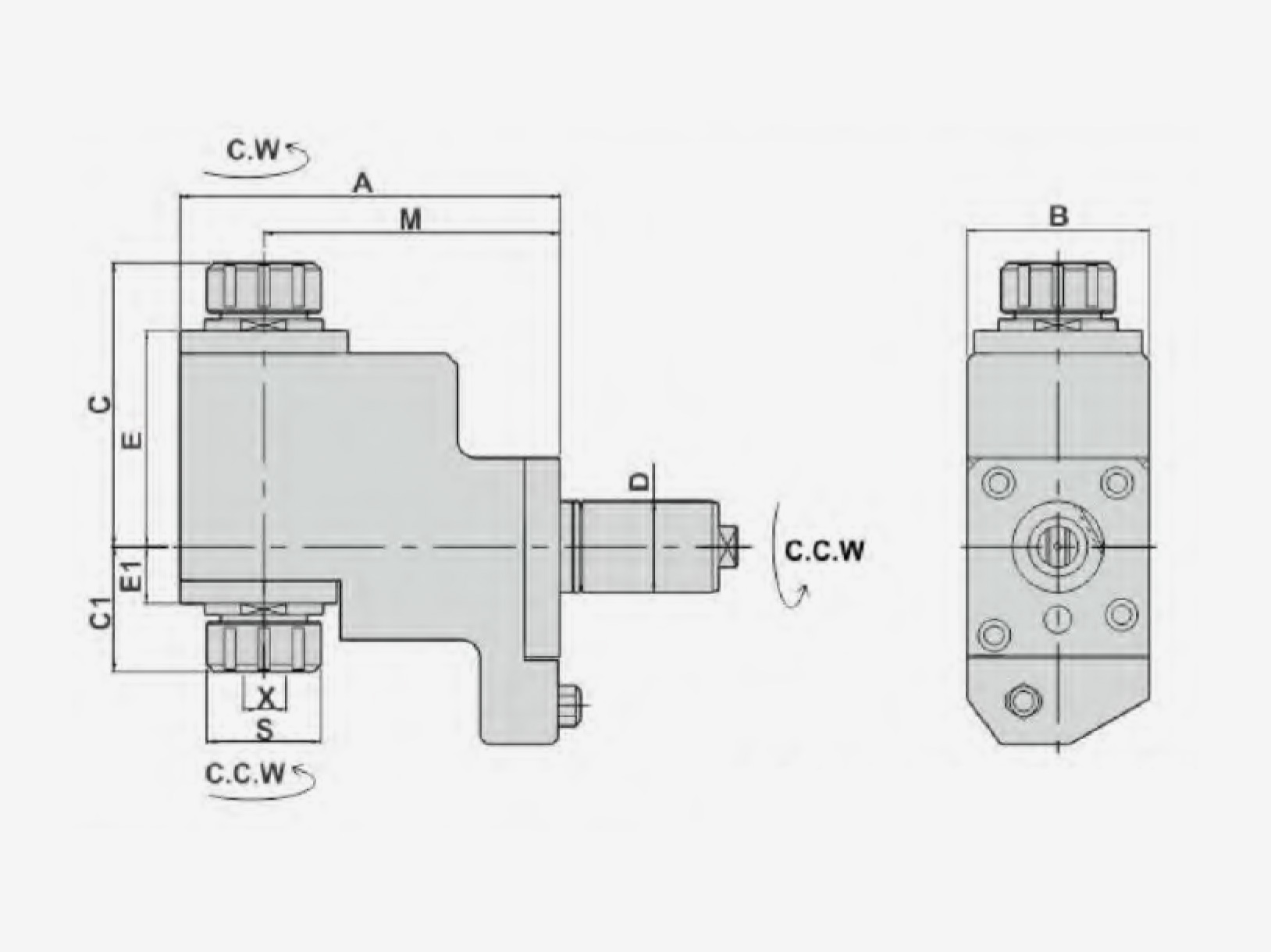 H TYPE MILLING AND DRILLING HEAD FOR MAIN SPINDLE