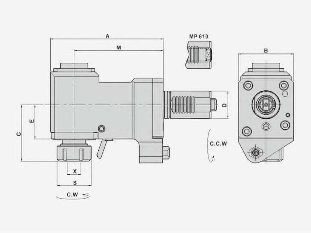 H TYPE MILLING DRILLING HEAD