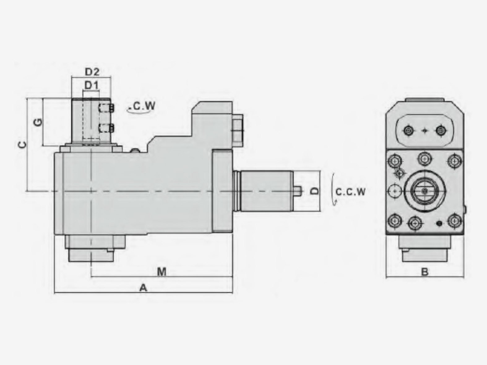 H TYPE MILLING AND DRILLING HEAD FOR MAIN SPINDLE