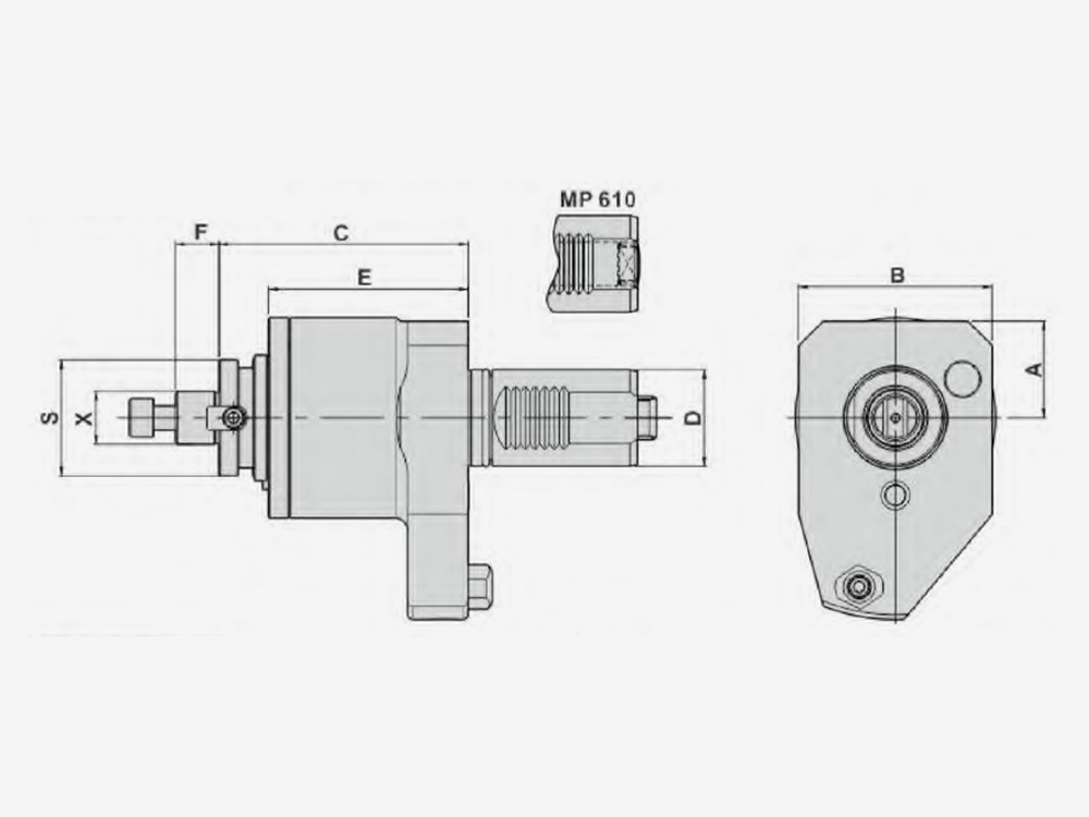 AXIAL MILLING AND DRILLING HEAD