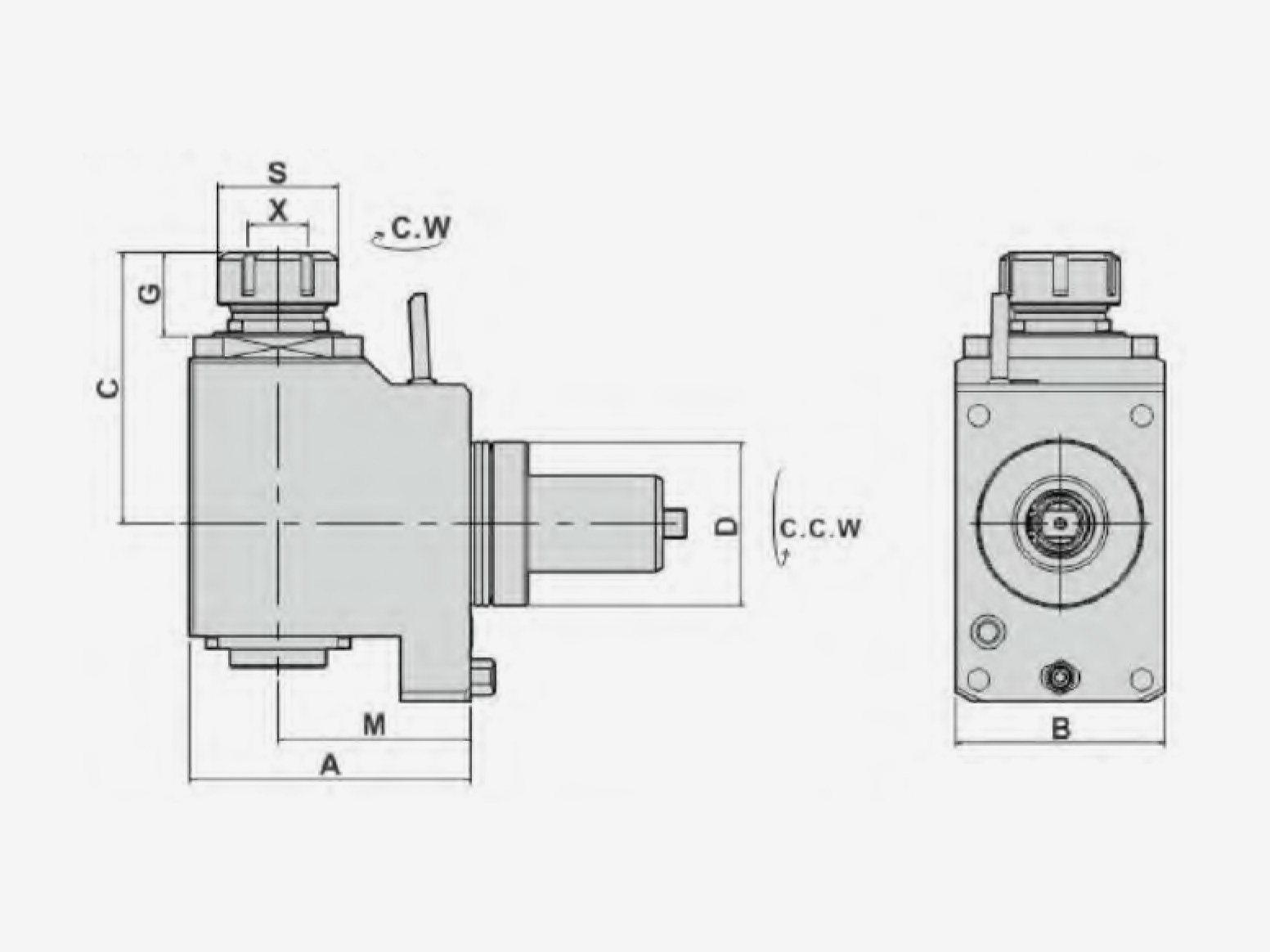 H TYPE MILLING AND DRILLING HEAD FOR MAIN SPINDLE