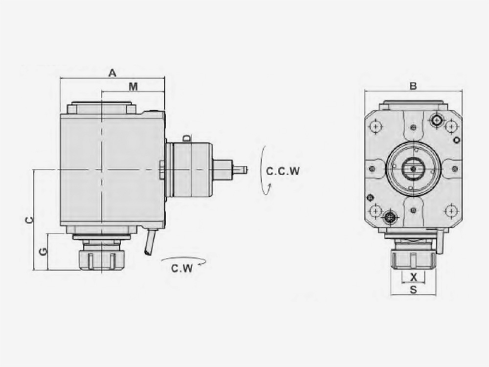 RADIAL MILLING AND DRILLING HEAD