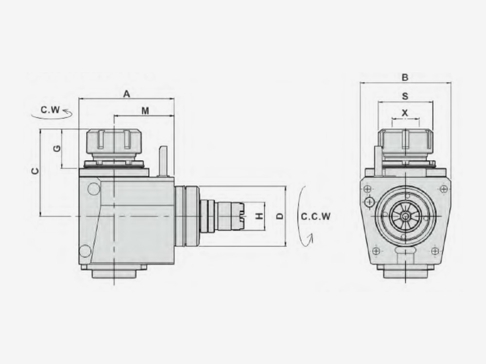 RADIAL MILLING AND D RILLING HEAD
