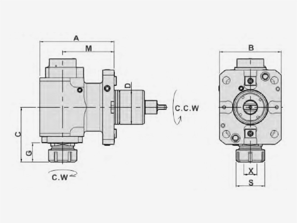 RADIAL MILLING AND DRILLING HEAD