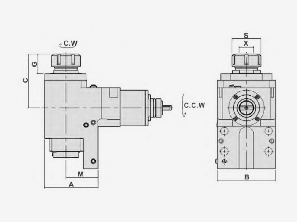 RADIAL MILLING AND DRILLING HEAD