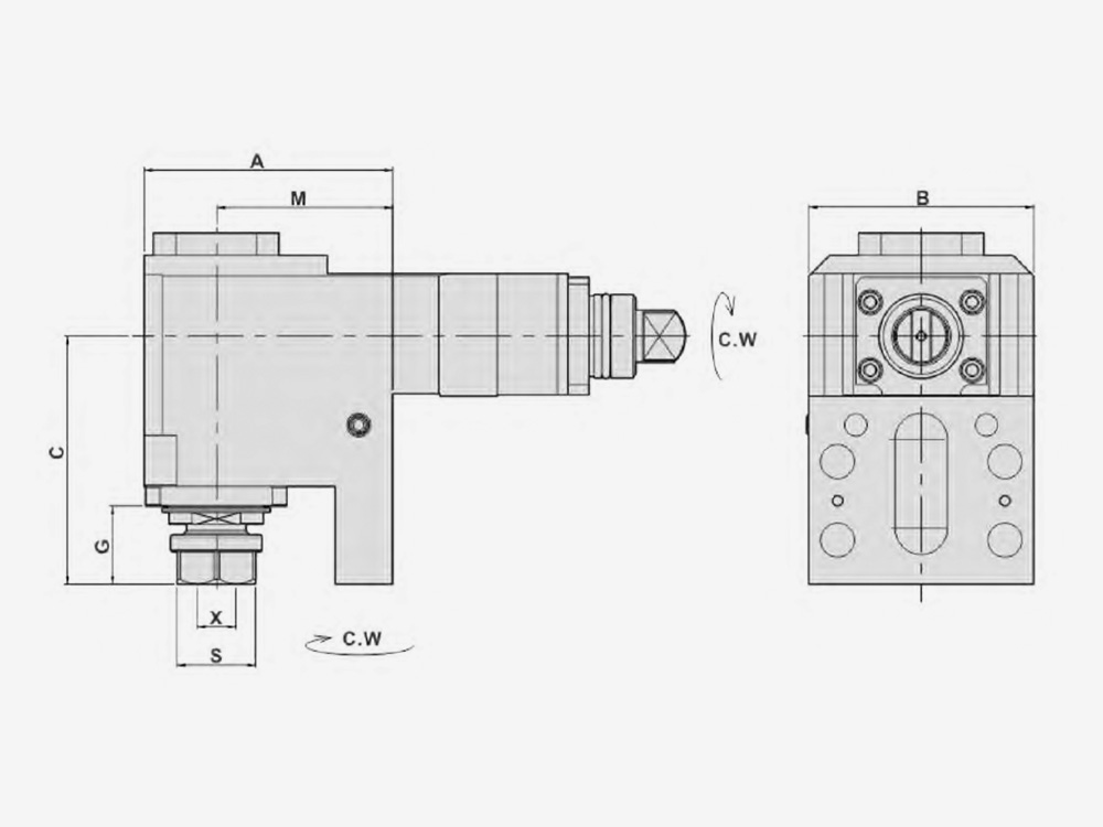 RADIAL MILLING AND DRILLING HEAD(SPINDLE 2)
