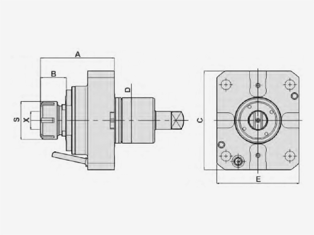 AXIAL MILLING AND DRILLING HEAD