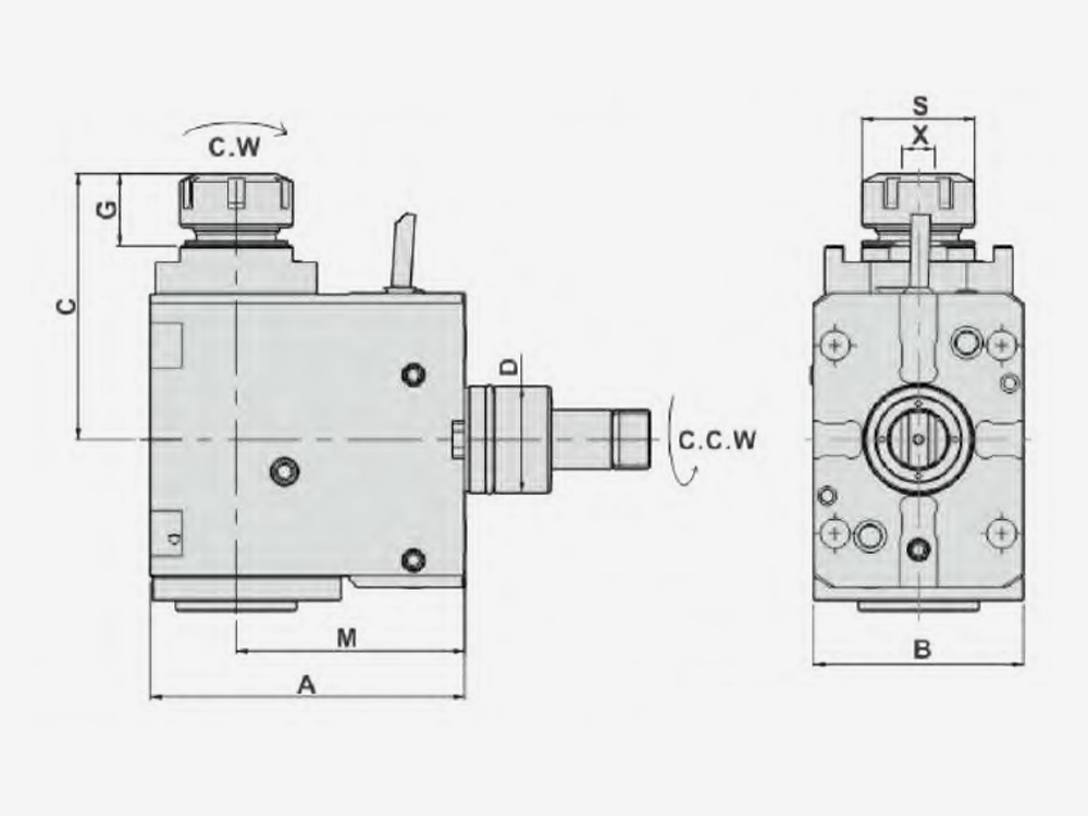 RADIAL MILLING AND DRILLING HEAD