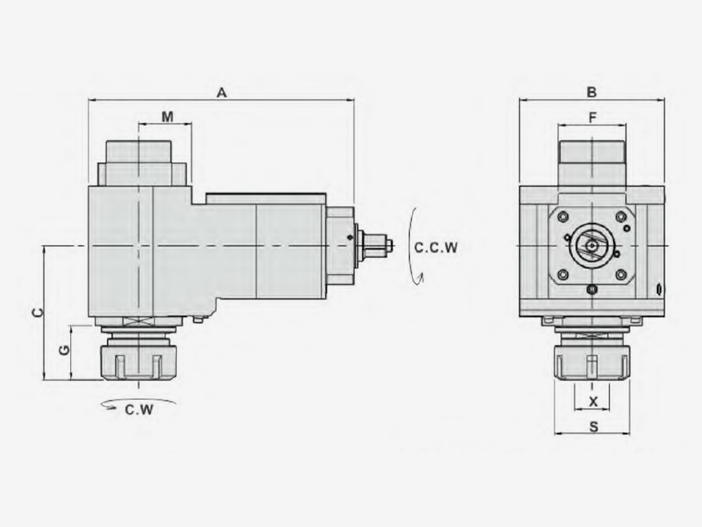 RADIAL MILLING AND DRILLING HEAD