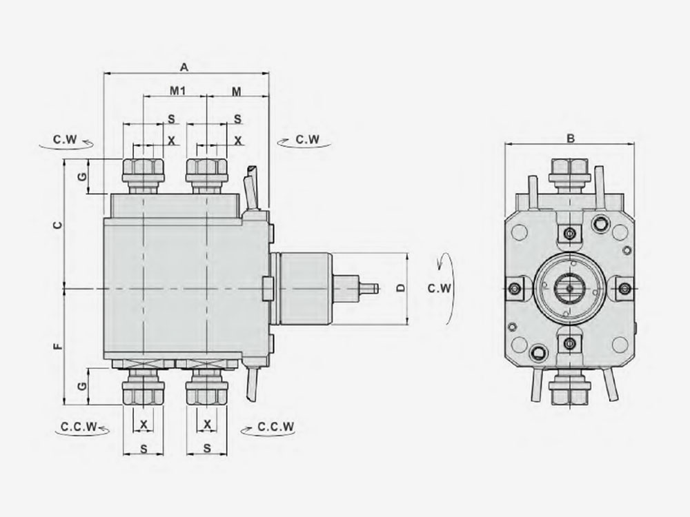 RADIAL MILLING AND DRILLING HEAD MULTI HEAD