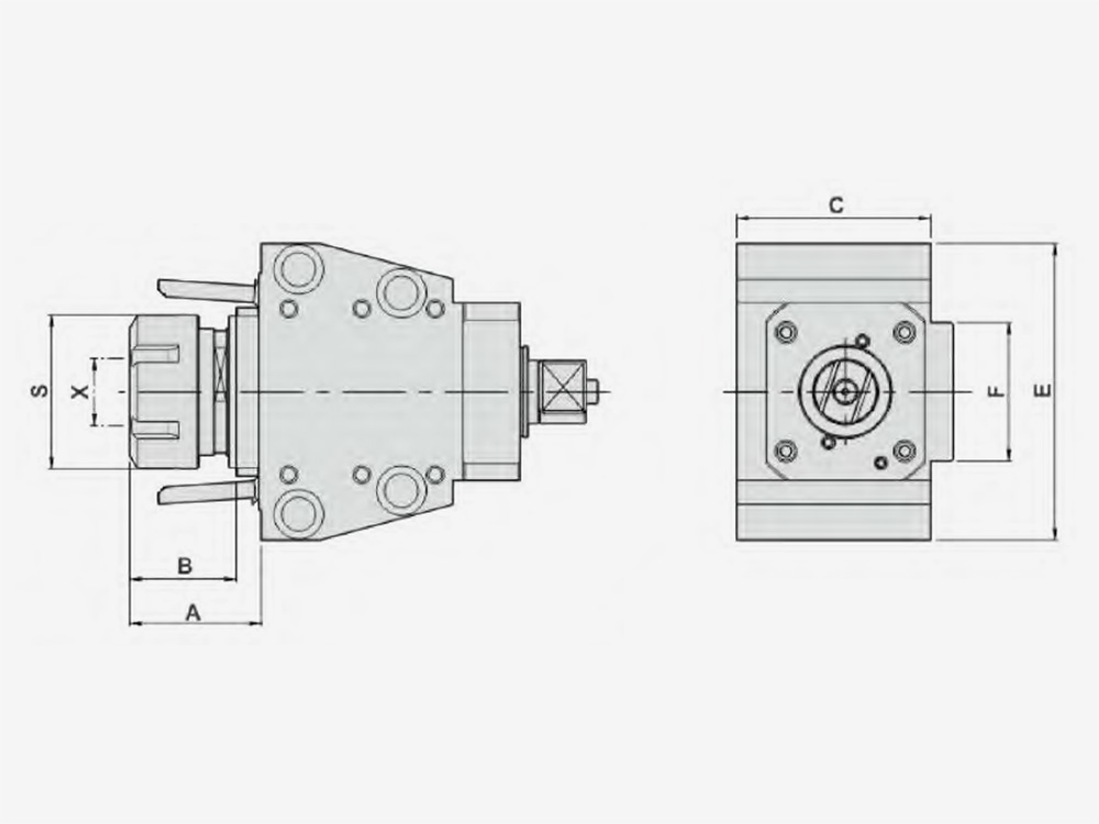 AXIAL MILLING AND DRILLING HEAD
