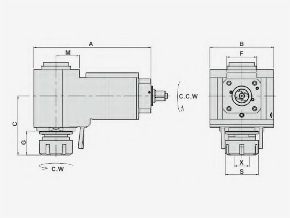 RADIAL MILLING AND DRILLING HEAD