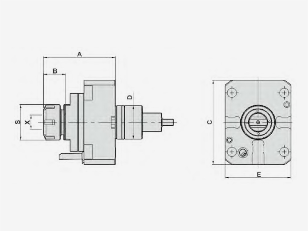 AXIAL MILLING AND DRILLING HEAD