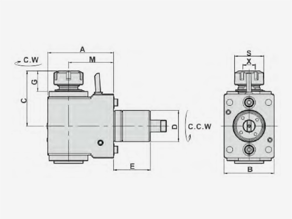 RADIAL MILLING AND DRILLING HEAD