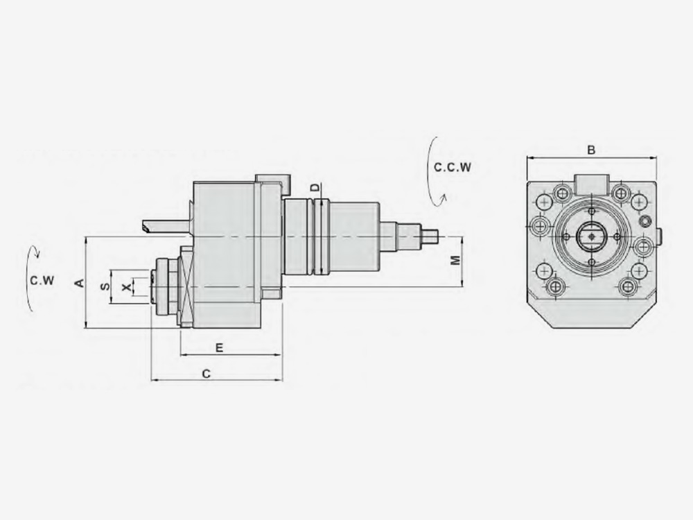 AXIAL MILLING AND DRILLING HEAD OFFSET