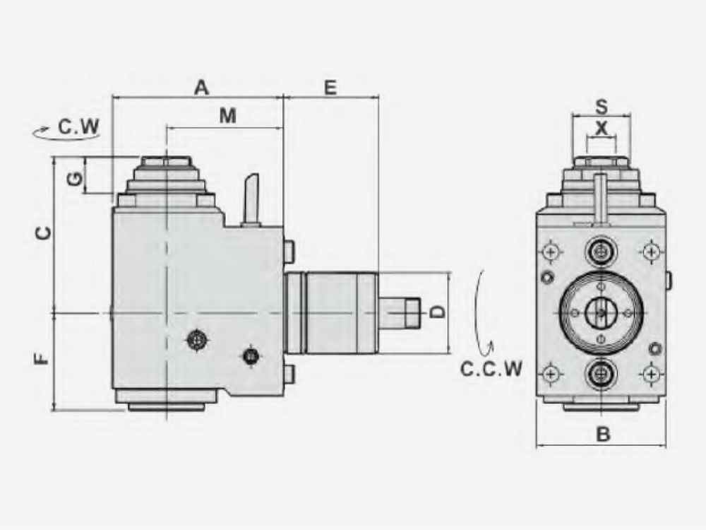 RADIAL MILLING AND DRILLING HEAD
