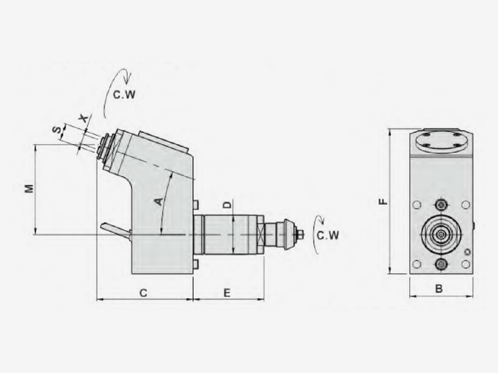 AXIAL MILLING AND DRILLING HEAD OFFSET