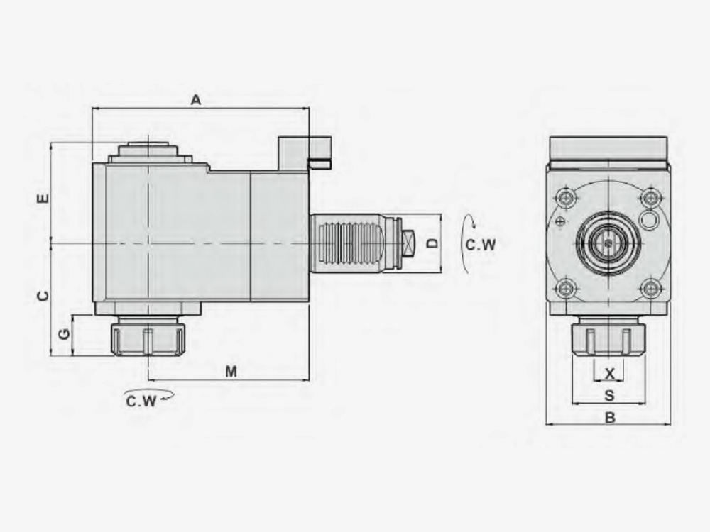 RADIAL MILLING AND DRILLING HEAD